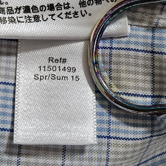 Eddie Bauer Shirt Mens Tall L Plaid LS Wrinkle Free Relaxed Fit Pocket Preppy - Picture 13 of 16